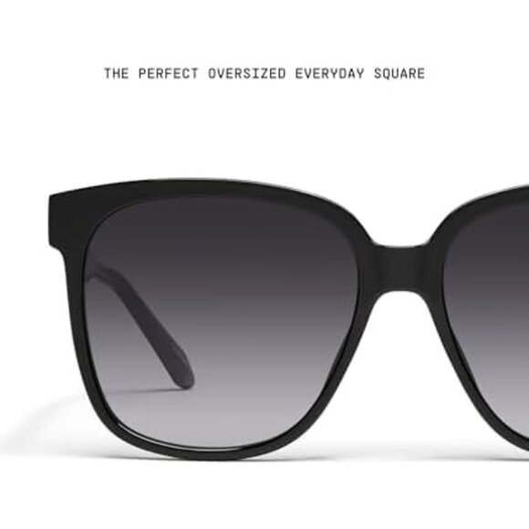 🆕 Women Black Square Lenses UV Protection Oversized Fashion Style Sunglasses - Picture 3 of 5